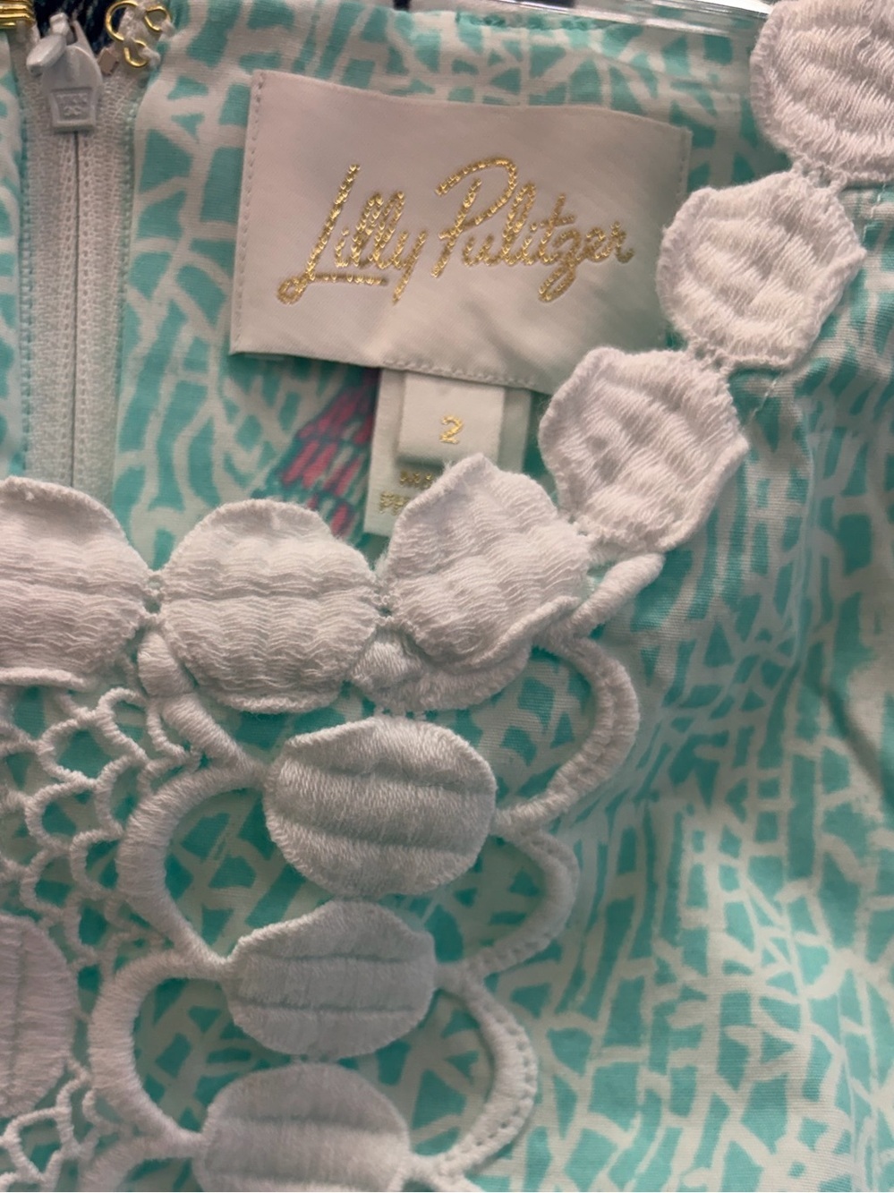 Lilly Pulitzer Rosalena Stretch Shift Dress Sz 2 - Picture 8 of 8